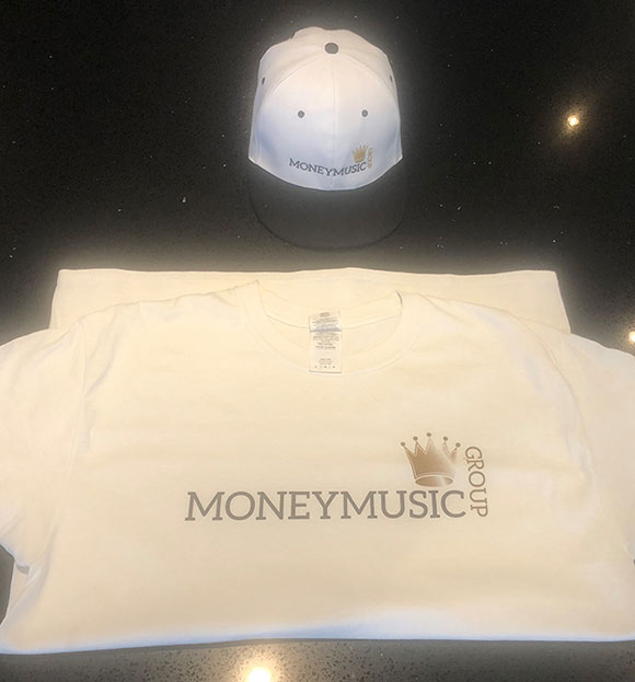 money music tshirts and cap